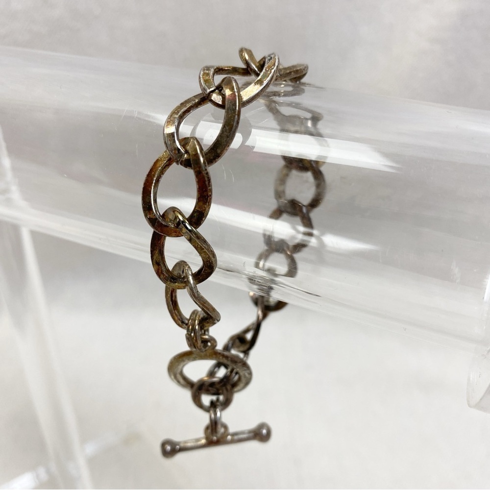 Silver tone Big link Chain Bracelet